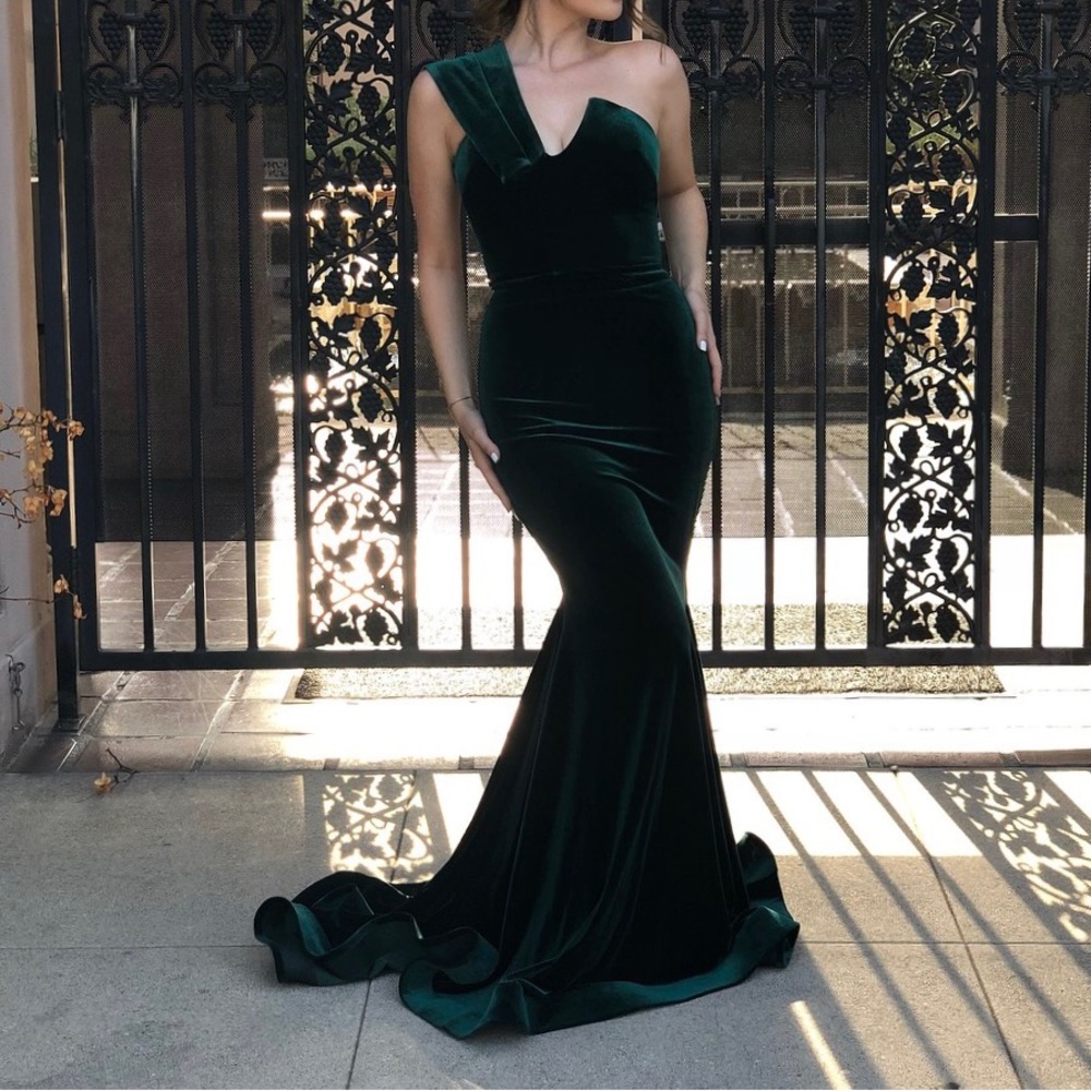 Emerald Green Velvet Gown
